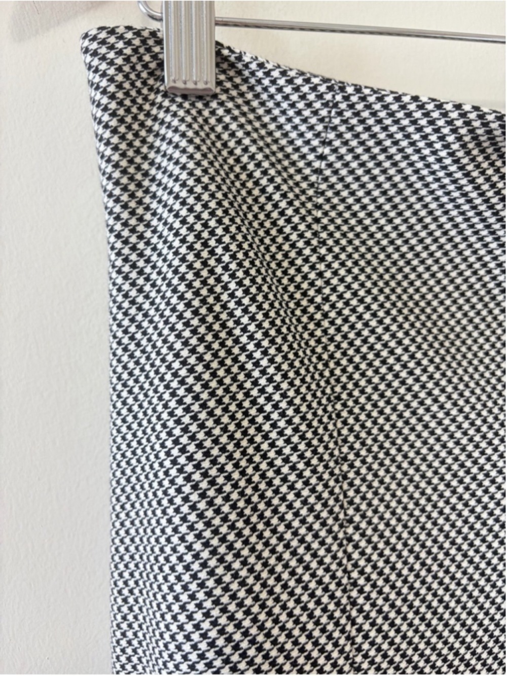 Zara Houndstooth High-Waisted A-Line Midi Skirt Size M - Picture 9 of 14